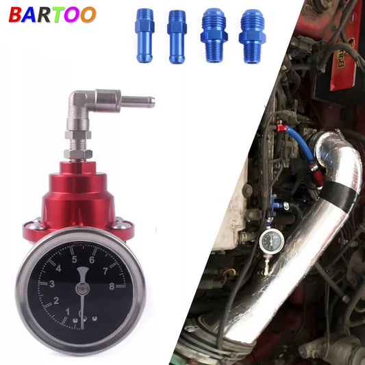 Universal Adjustable Fuel Pressure Regulator Type-S 185001 With Gauge Q