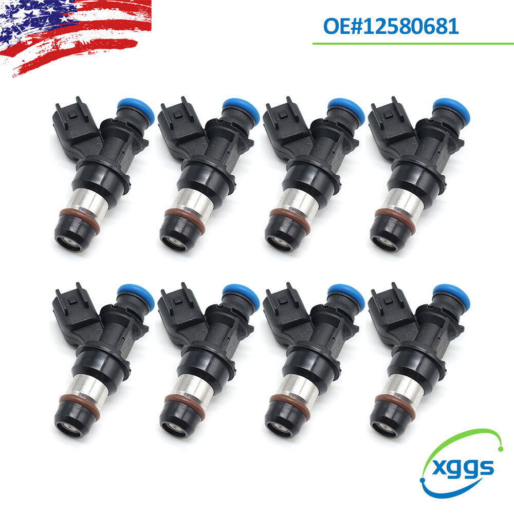 8Pcs Fuel Injectors for BUICK for CHEVROLET SUBURBAN for GMC SAVANA for SIERRA New 12580681