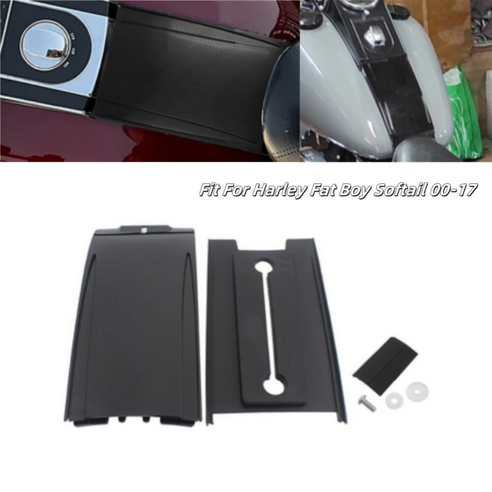 Black Lower Dash Panel Extension Tank Cover Extension for Harley Softail 00-17