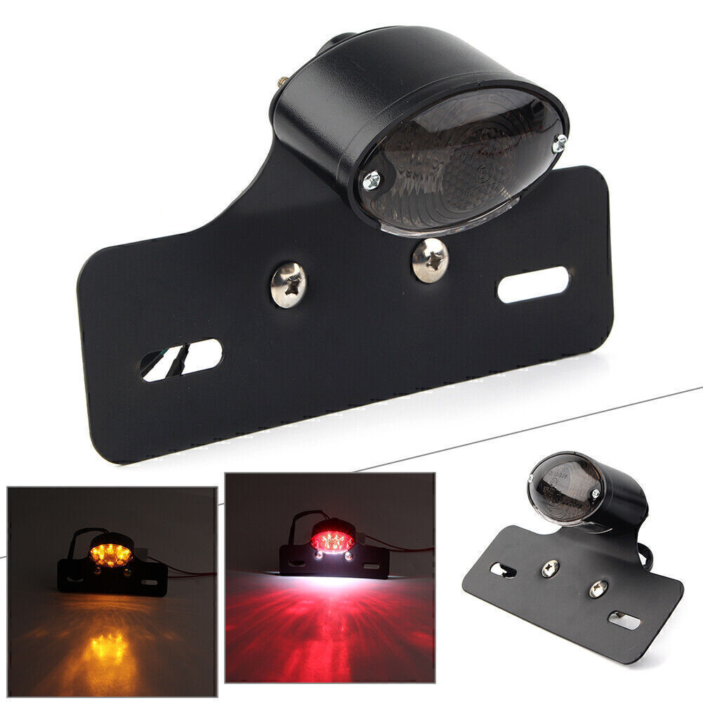 12V Brake Plate Turn Signal Integrated Tail LED Light for Universal Motorcycle