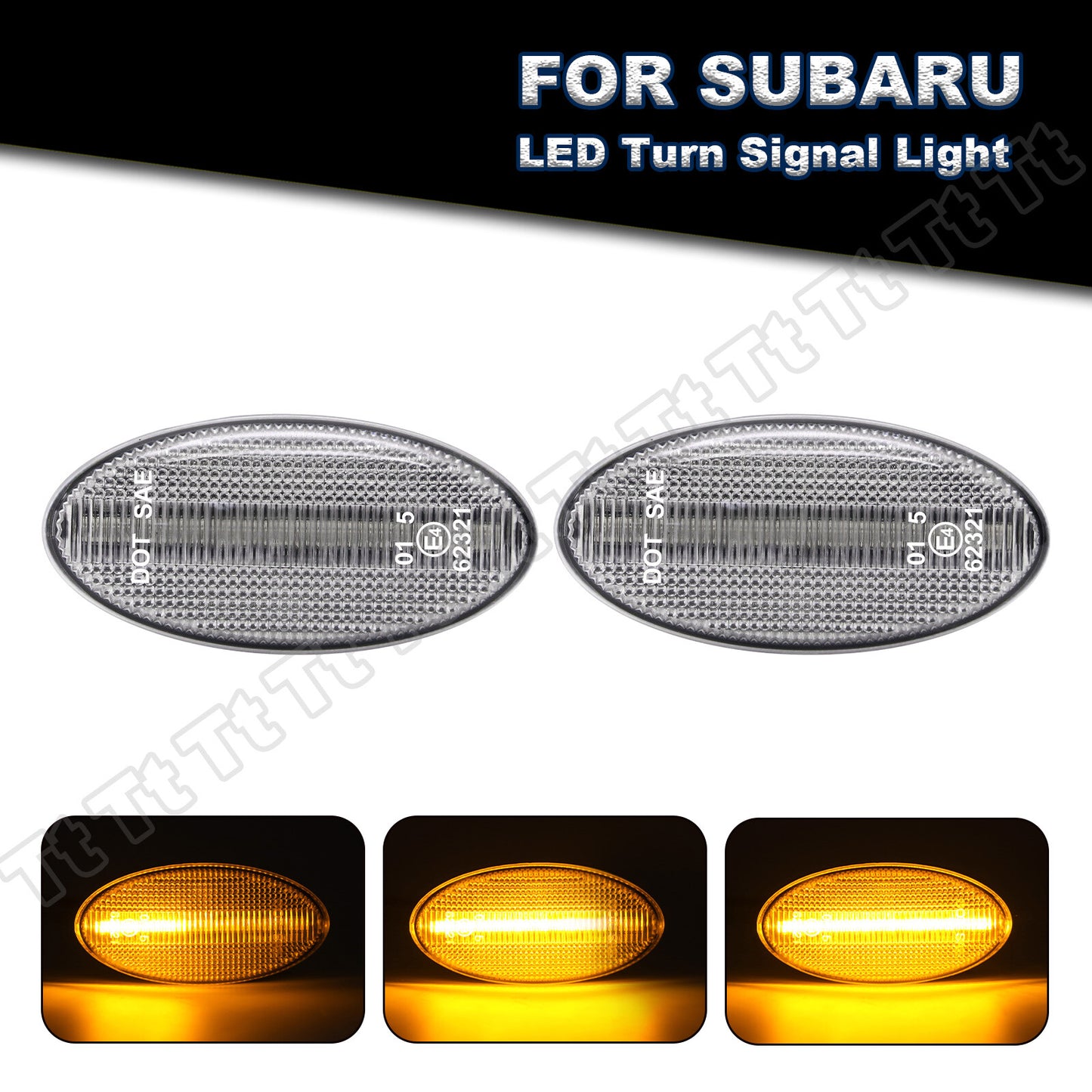 Sequential Side Marker Signal Lights for 08-13 for Subaru Forester Impreza WRX STI- v