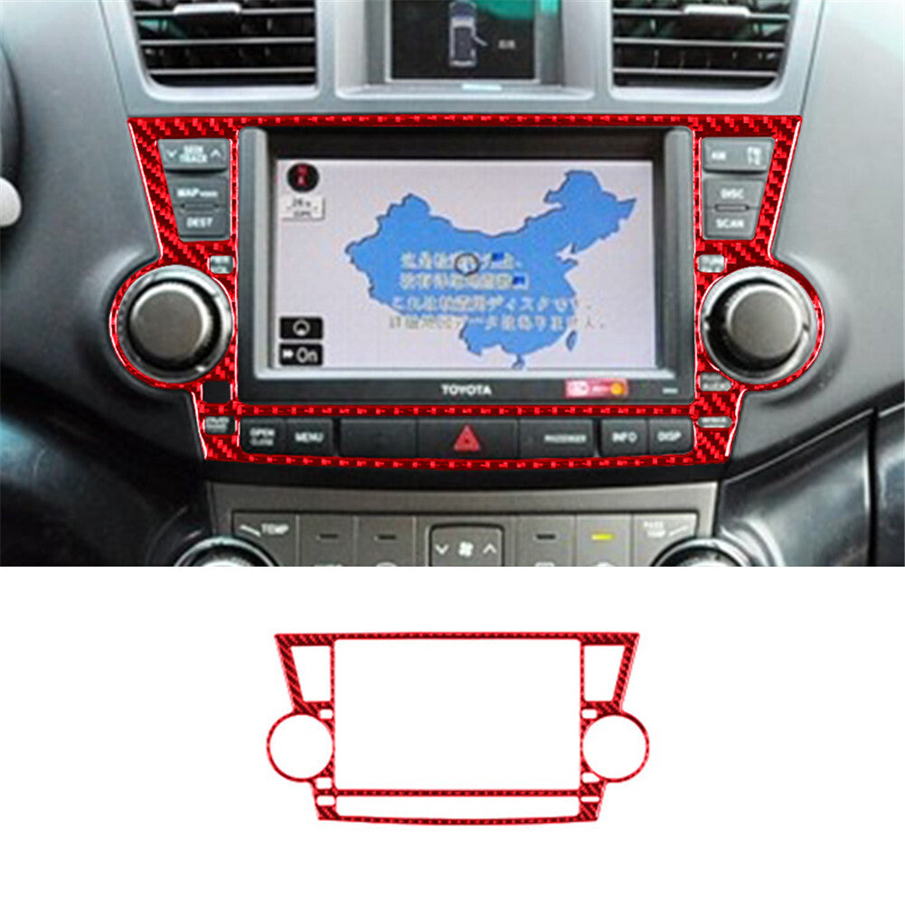 2X Red Carbon Fiber Interior Front Door Handle Cover Trim for Lexus RX330 RX350 v