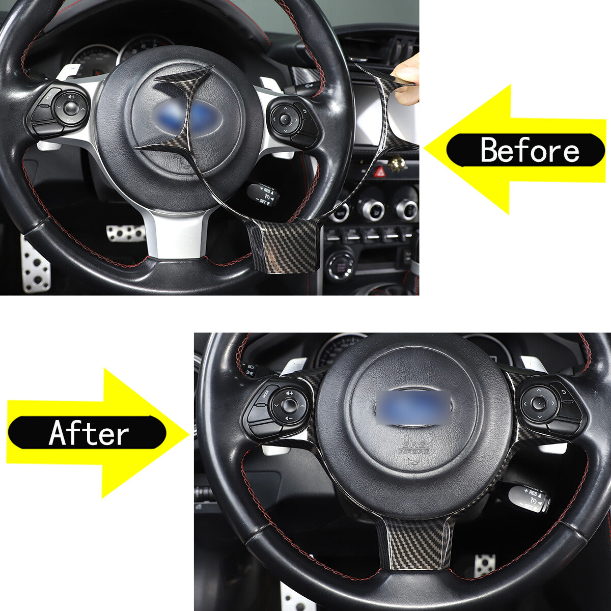 Internal carbon fiber navigation panel frame decoration suitable for @ FJ Cruiser 07-21 - v
