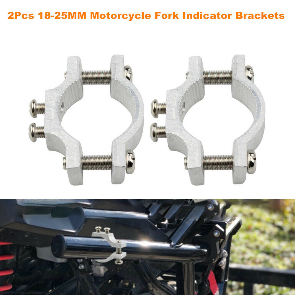 2-Pack 18-25mm Motorcycle Handlebar Fork Clip Headlight Mount Bracket n