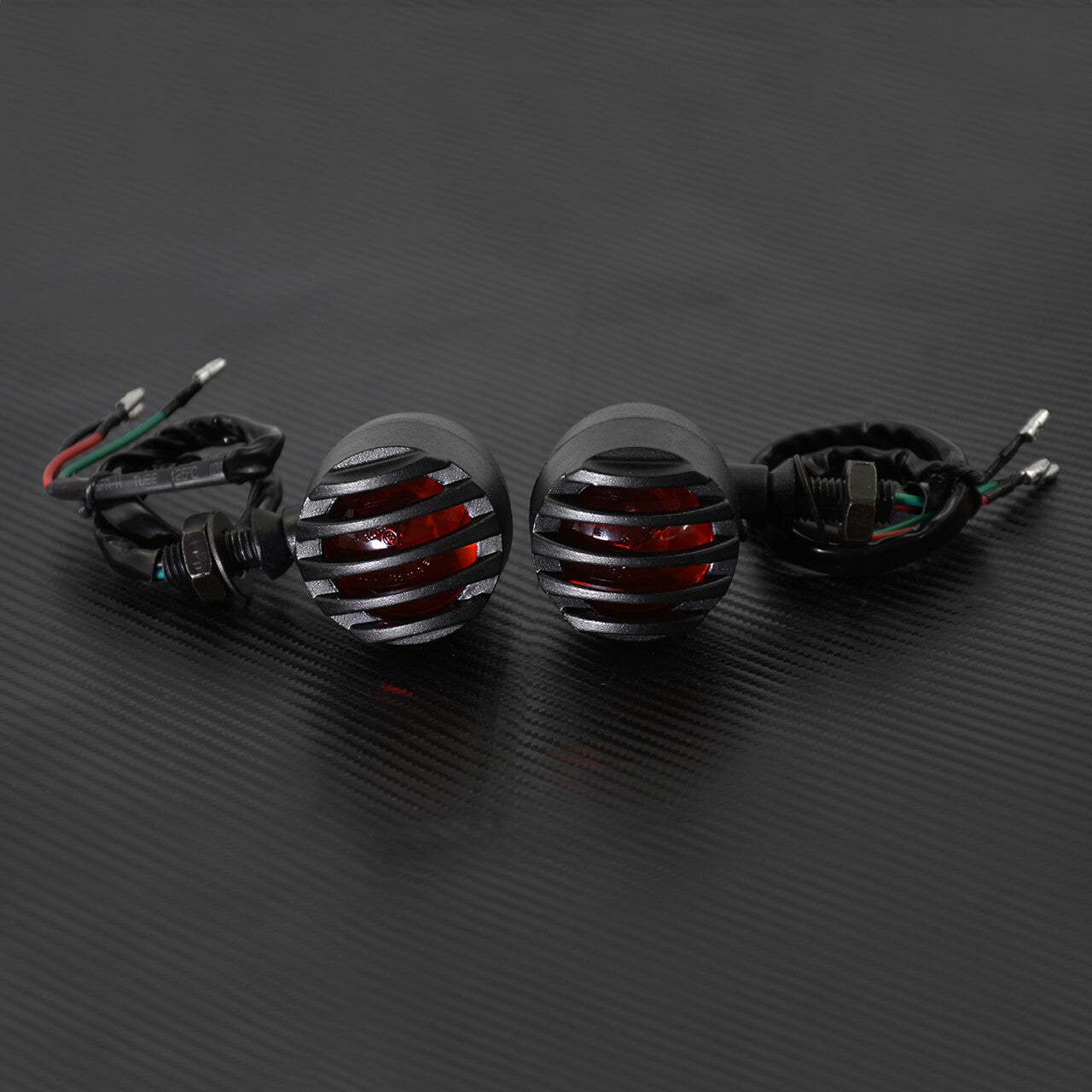 10MM Thread Red Grill Bullet Turn Signal Indicator Light Lamp Fit for Harley 883 Q