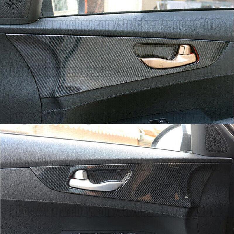 for Kia Forte/K3 2019-2022 carbon fiber Interior Door Handle Frame Cover Trim