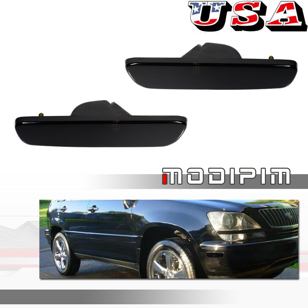Suitable for 99-03 for Lexus RX300 smoked lens front/rear bumper side marker light housing - v