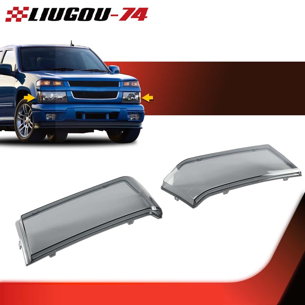 Fits 04-12 for GMC for Canyon /for Colorado Headlight Lens Smoked Cover - v