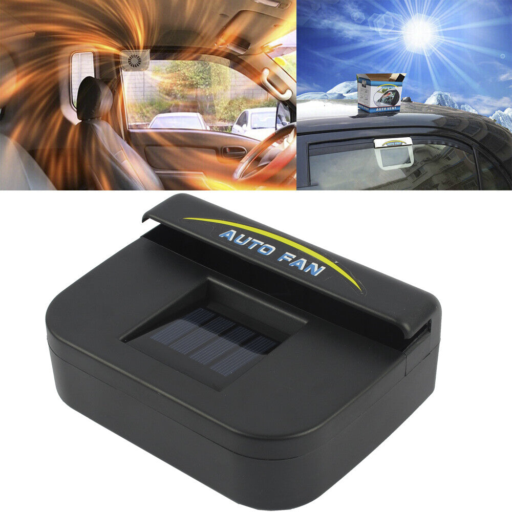 Auto Solar Powered Car Exhaust Air Vent Cool Fan Auto Cooler System New Q
