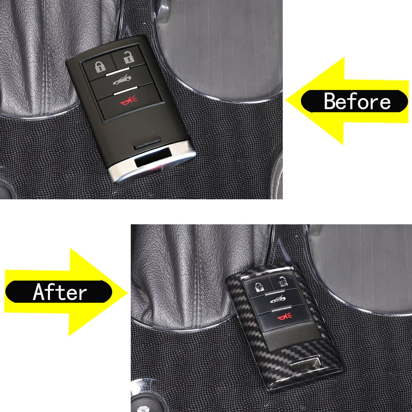 Carbon ABS Car Remote Key Cover (Fob) for Chevrolet for Corvette C7 2014-2019 ( ) Q