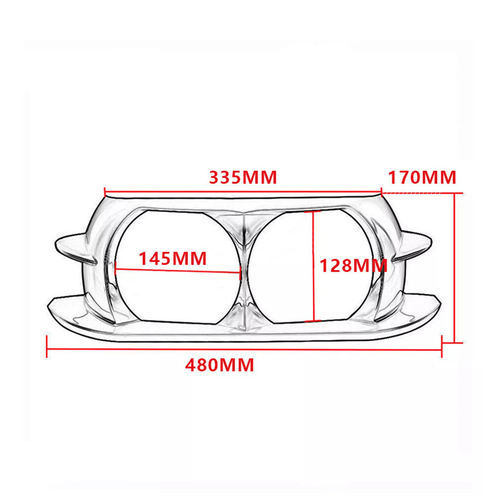 Dual headlight trim cover, fairing, and bumper for Harley Road Glide 2015 - 2020 n