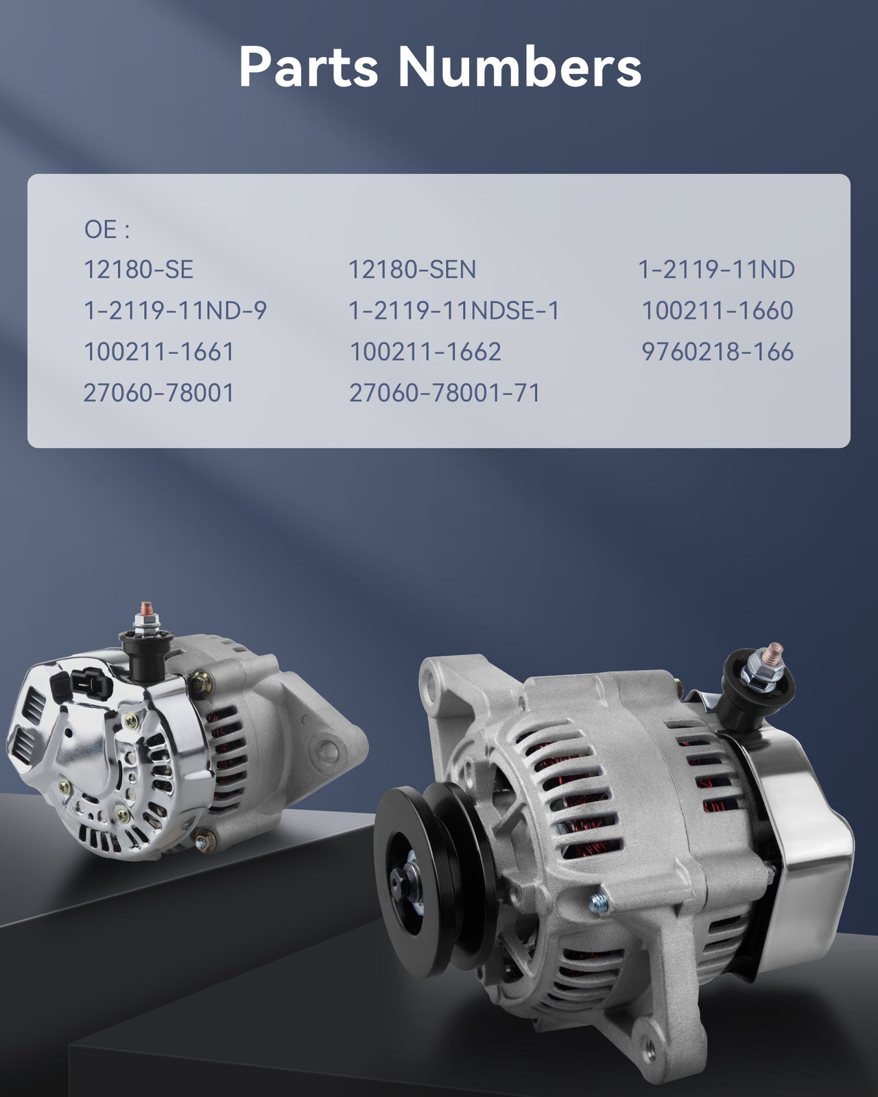 1PC Silver 12V 35A Alternator Fit for Chrome for Mini GM 1 Wire SBC BBC for Chevy Race