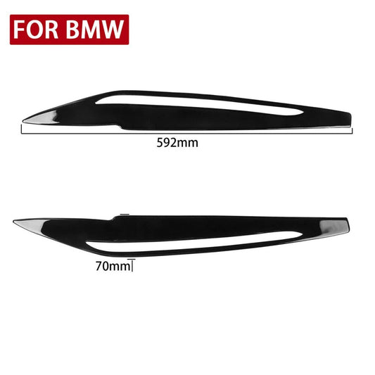 Piano Black Headlight Eyelid Cover Eyebrows Trim For X5 F15 2014-2018 New n