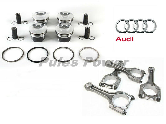Four equipment manufacturer ( ) pistons and control rods improve fuel economy for Jetta and for Audi Q5 2.0T.