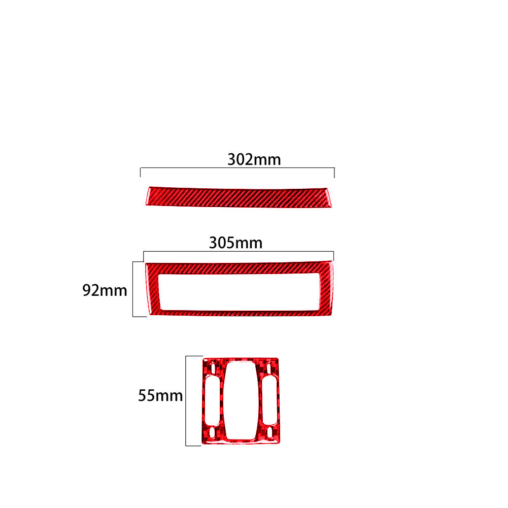 2X Carbon Fiber Front Door Storage Accent Cover Trim for Chrysler 300 2005-2007 v