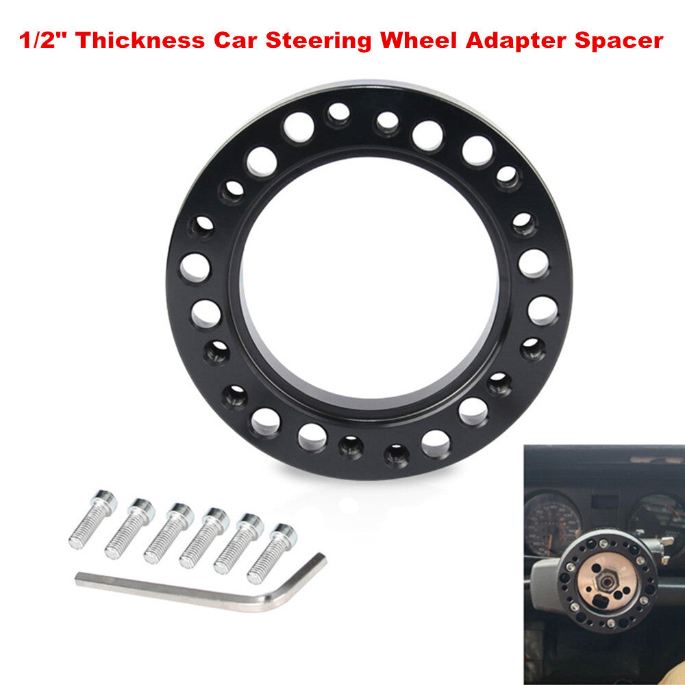 1/2-inch Car Steering Wheel Adapter Spacer Adapter Kit Aluminum Universal - n