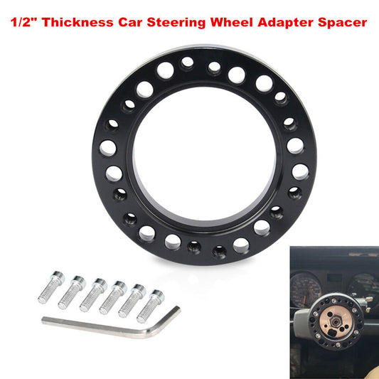 1/2-inch Car Steering Wheel Adapter Spacer Adapter Kit Aluminum Universal - n