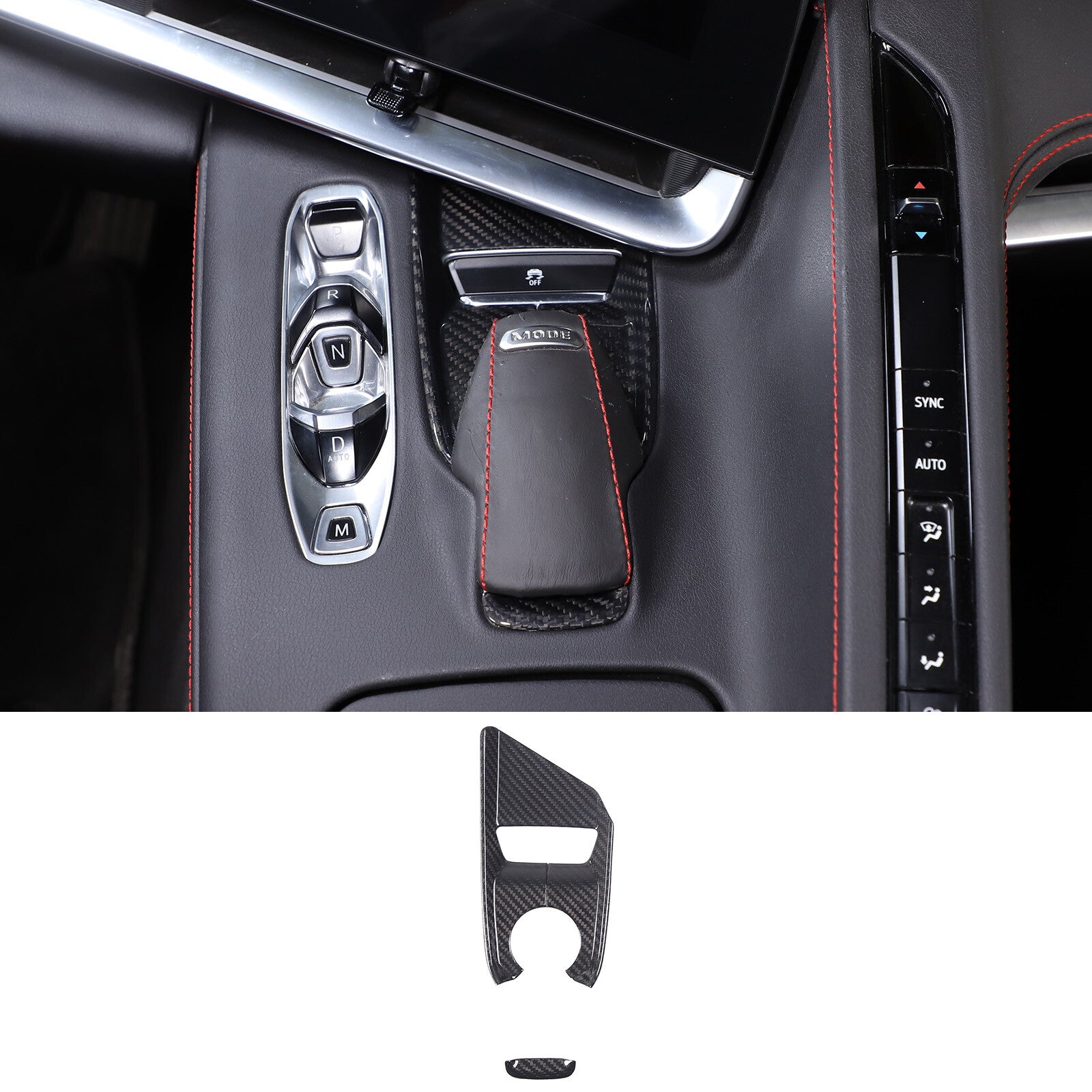 Carbon Fiber Steering Wheel Badge Cover Trim for Corvette C8 2020 - 2023- v