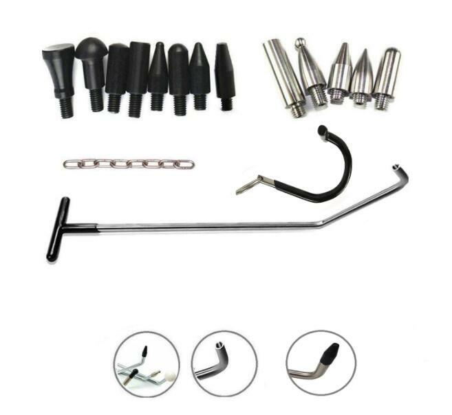 Dent Repair Tools Stainless Steel Dent Removal Rods Set Replaceable Head Hook v