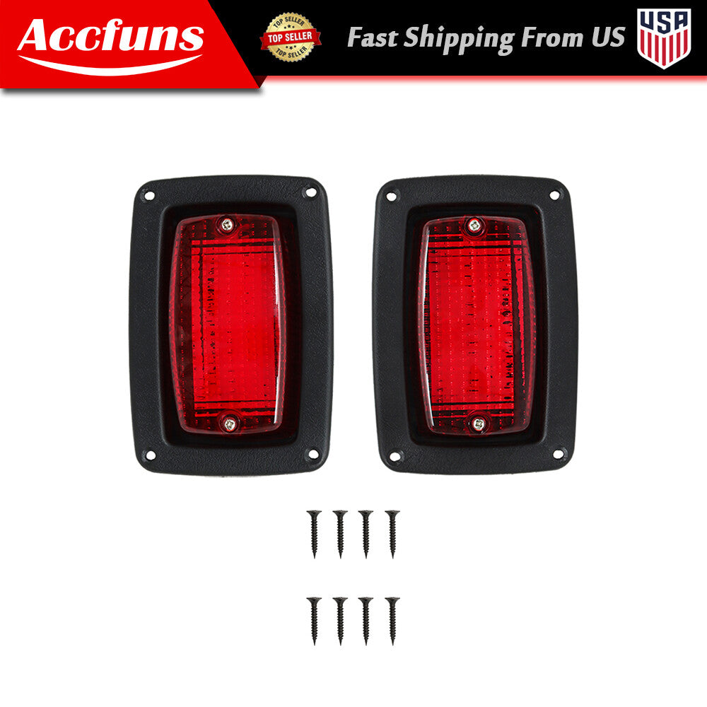 2-piece for golf cart LED taillights, 3-line rear taillights, one pair suitable for club cars for DS - n