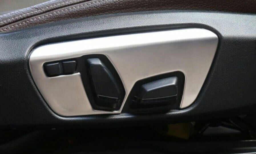 for BMW X1 F48 2016-22 Matte Silver Inner for Seat Button Handle Panel Cover Trim 2P