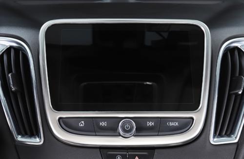 for Chevrolet Malibu 16-2021 Silver Steel Central Console Navigation Frame Trim