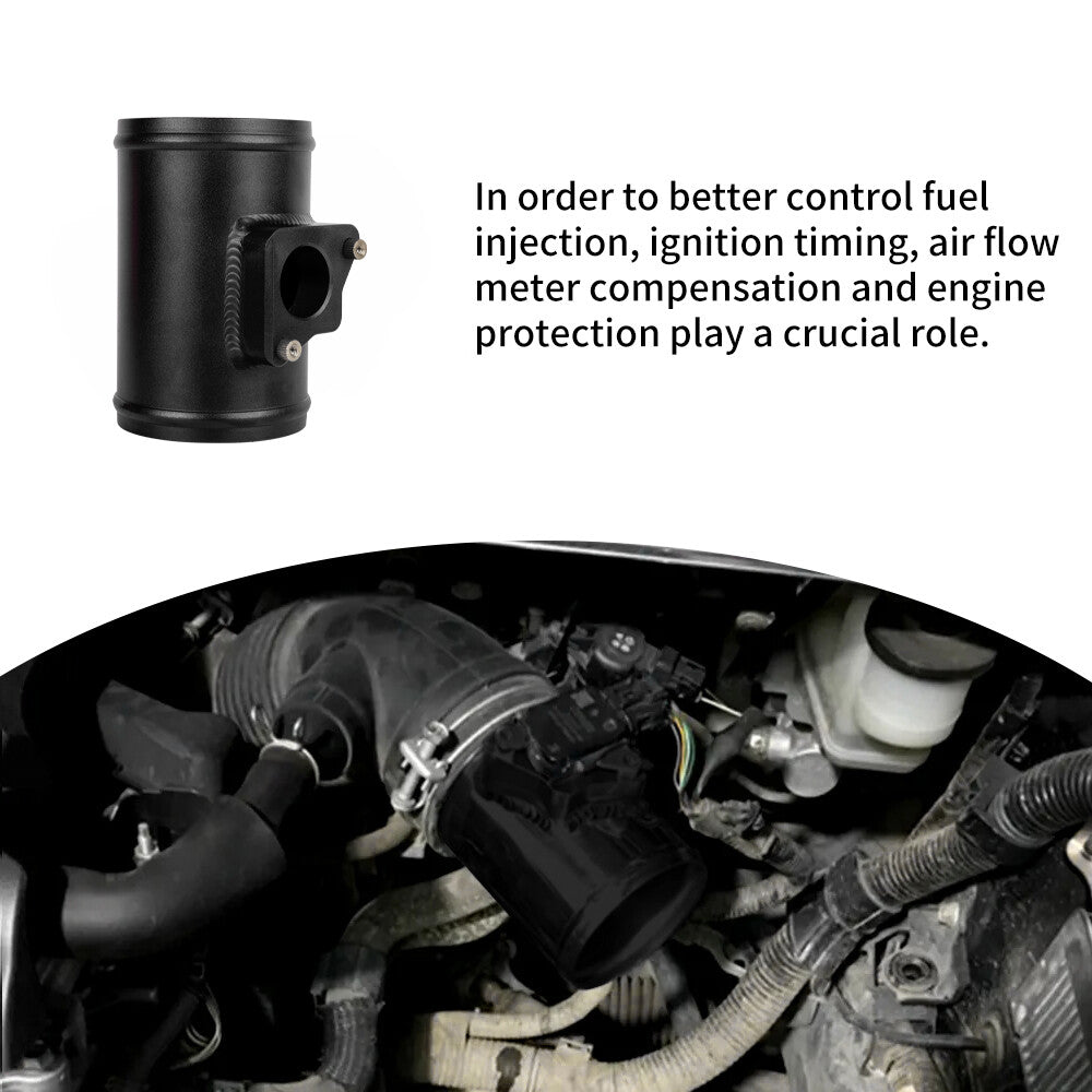 for Subaru for Suzuki 3/76mm Black MAF Mass Air Flow Sensor Mount Adapter Tube