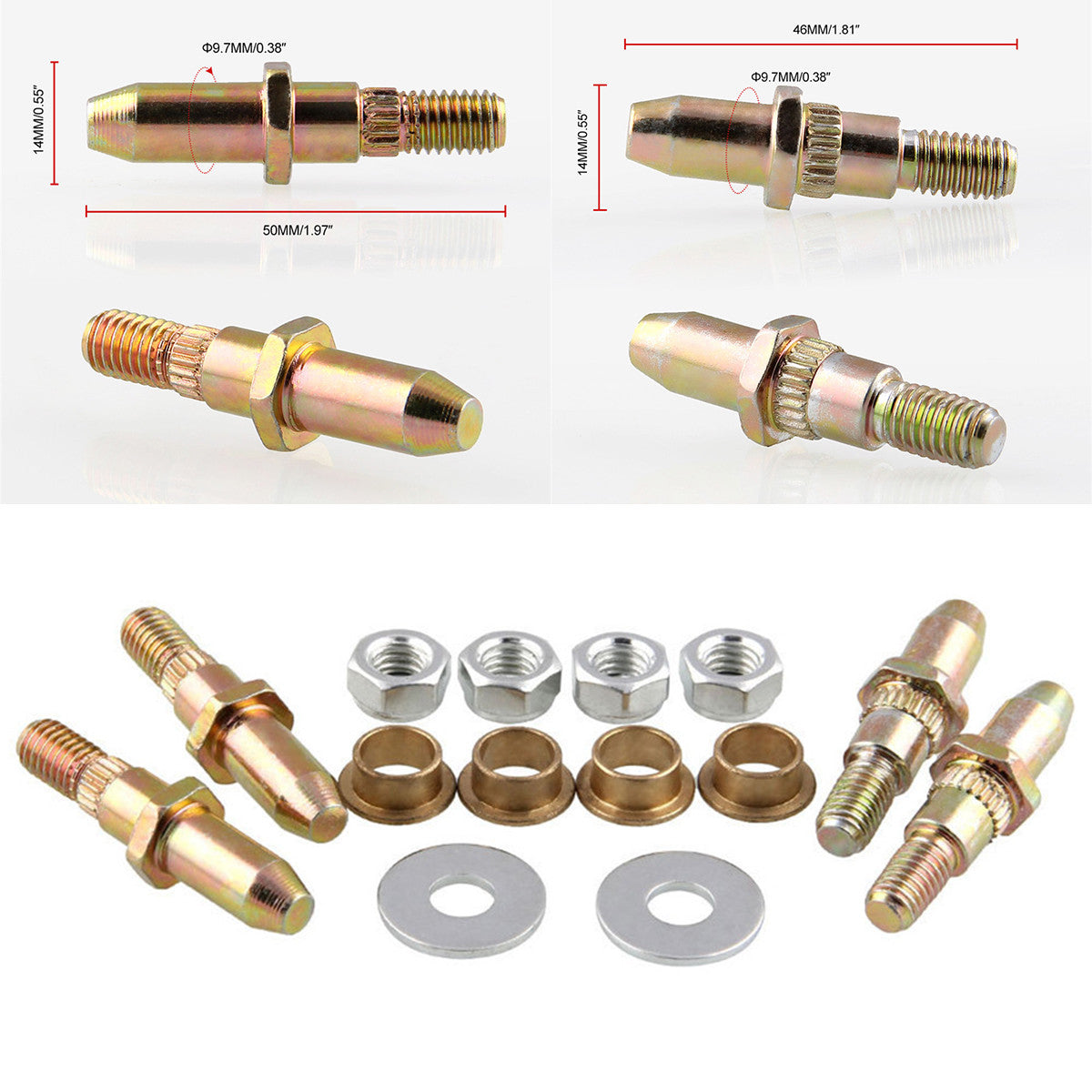 for Chevrolet for GMC Front Door Hinge Pins Pin Bushing Repair Kit Full size