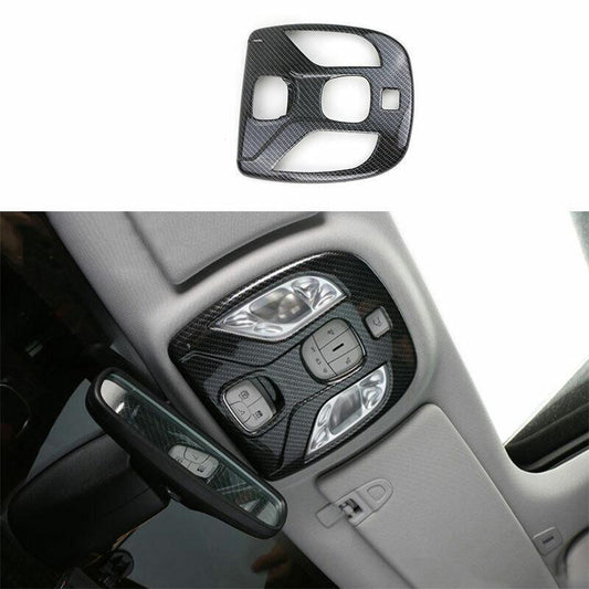 for Jeep Compass 2017-2020 Carbon Fiber Front Reading Lamp Frame Cover Trim 1PCS