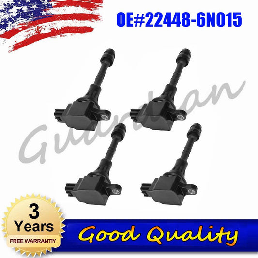 4-pack ignition coil 22448-6N015 for NISSAN Sentra Primera Sunny Expert cube