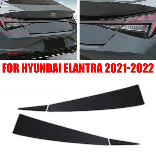 Black Titanium Rear Tail Light Lamp Strip Trim 4pc fit for Hyundai for Elantra 21-22 AT