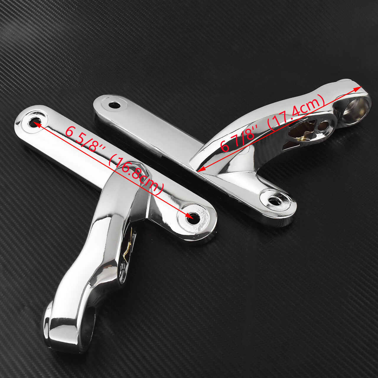 Chrome Auxiliary Lighting Brackets Fit for Harley Touring Softail Dyna 1997-2016 Q