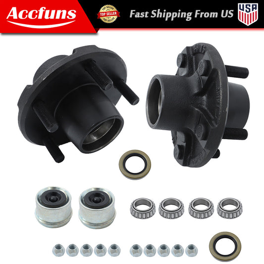 2 Trailer Freewheel Hub Kits, 5 pairs of 4.5-inch wheels for 2000 lb axles, 1-1/16 bearings. n