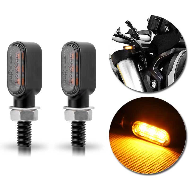 2x for Mini Motorcycle LED Turn Signal Blinker Light Indicators Lamp E24 Universal