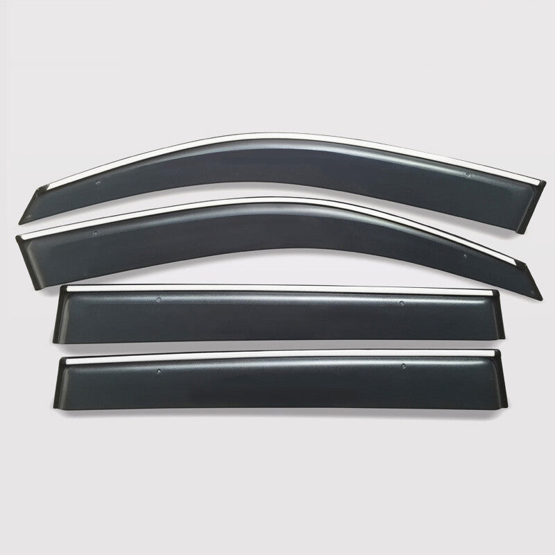 Window Visor Sun Rain Deflector W/Stainless Steel Trim for Subaru Forester 14-16 n