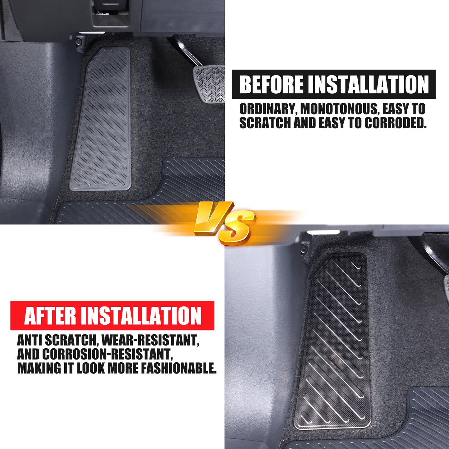 Left footrest kick plate for Land Cruiser Prado LC250 24- n
