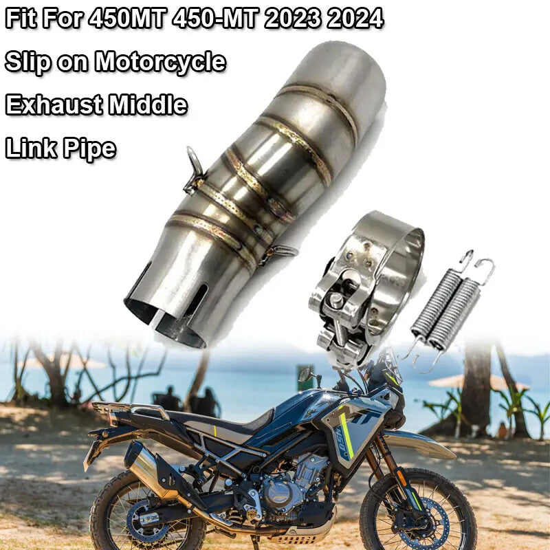 CFMOTO 450MT 2024 Slip-On Exhaust Mid-Pipe 51mm Direct Fit for Motorcycle System