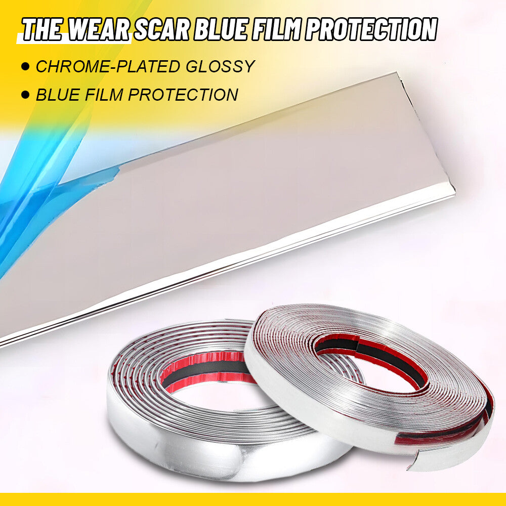 164ft Universal for CHRome Molding Trim Width Car Trunk Body Anti-Bumper Strip B- v