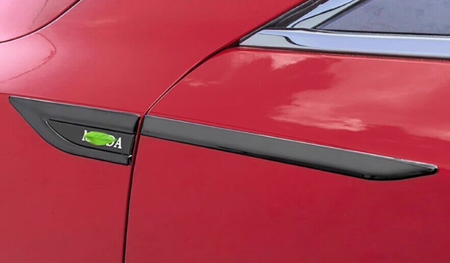 4PCS for Mazda 3 Axela 2019-23 Black Steel Side Fender Air Wing Vent Cover Trim
