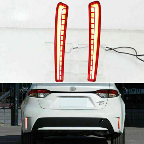 For Toyot@a for Corolla 20-23 LED Rear Bumper Reflector Brake Tail Light Fog Lamp n