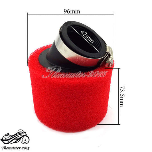 1.65 42mm Air Filter For 125cc 140cc CRF SSR YCF SDG DHZ Dirt Pit Bike ATV Quad Q