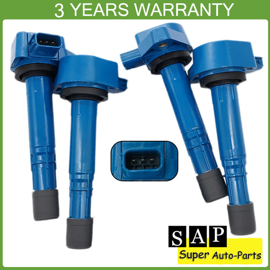 Set of 4 Ignition Coils for Honda for Civic Pilot Ridgeline for Acura MDX EL for Saturn Vue Q