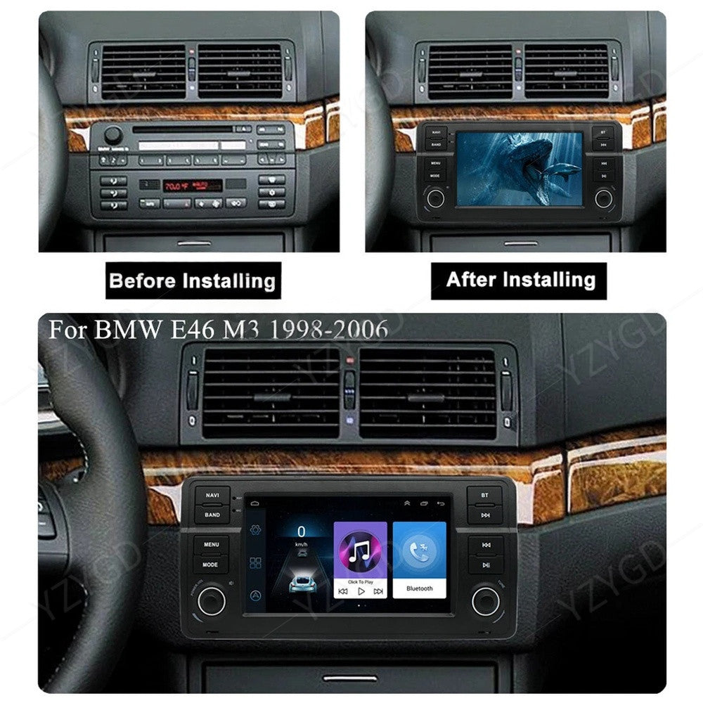 for BMW E46 M3 318/320/325/330/335 Stereo Car Radio 7Android CarPlay GPS NAVI
