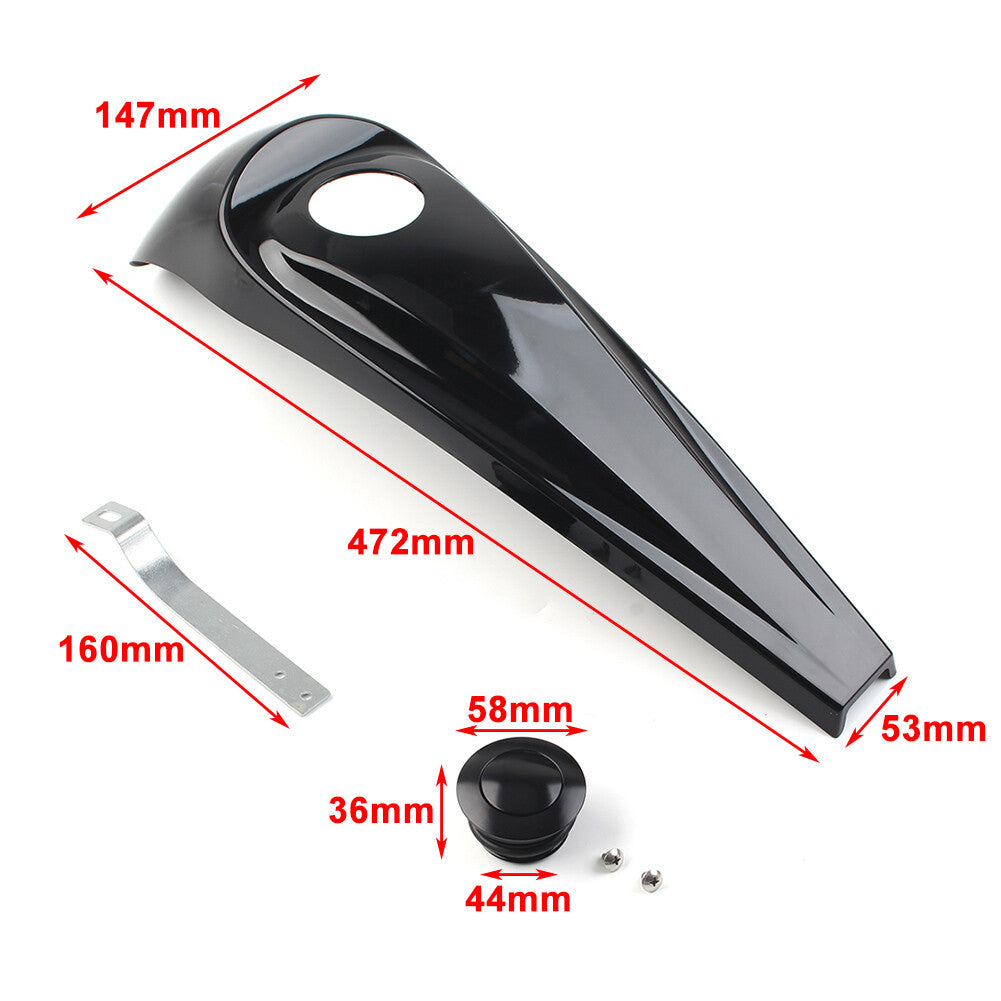 Gloss Dash Fuel Console Cover + Gas Tank Cap Fit for Harley Touring 08-22 Q