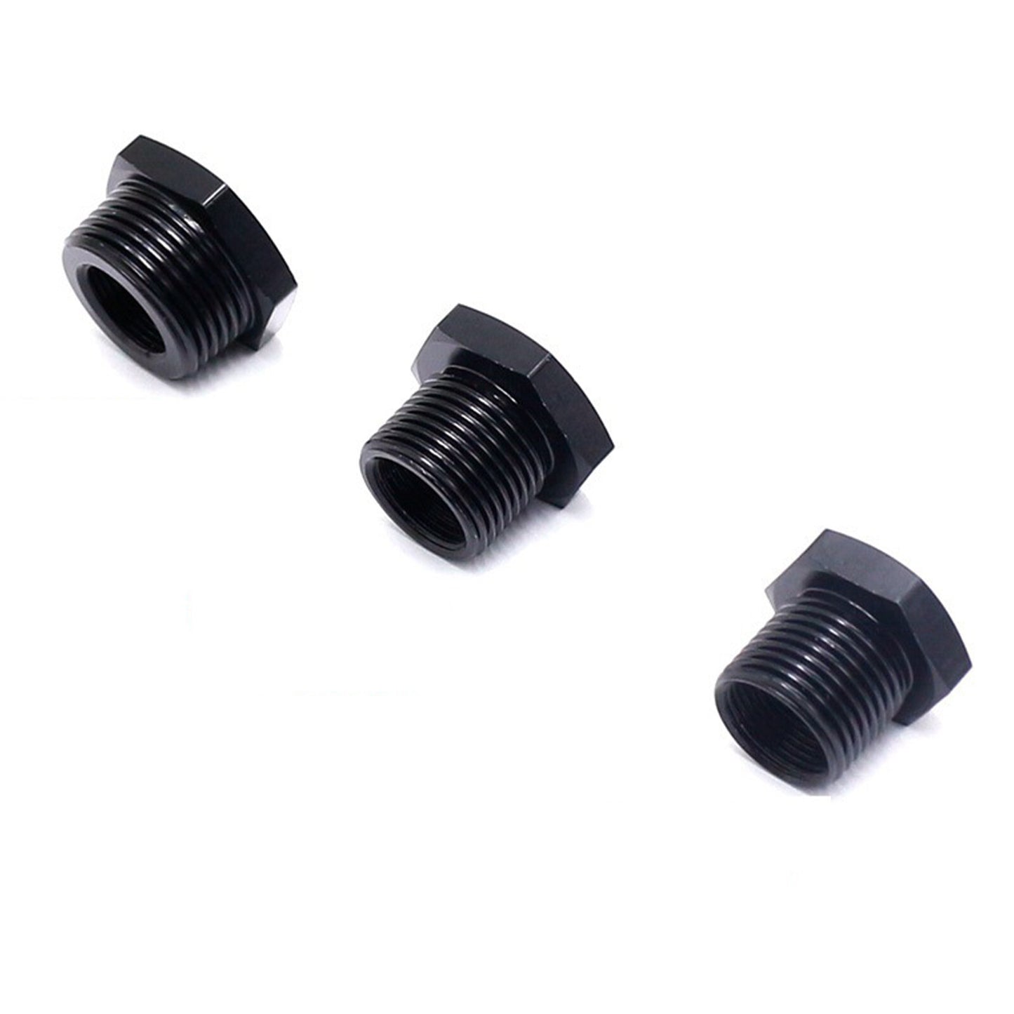 3Pcs Aluminium 1/2-28 To 3/4-16, 13/16-16, 3/4 Oil Filter Thread Adapter