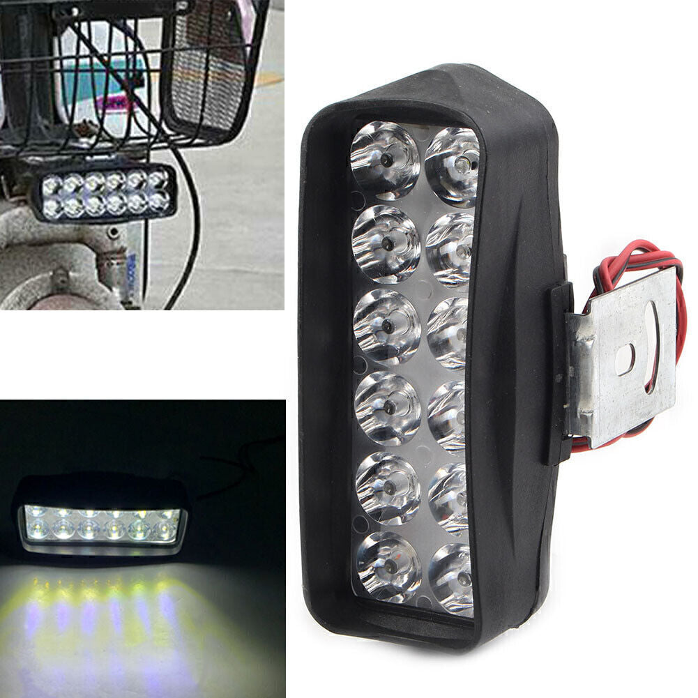 For Car UTV ATV Motorcycle External Headlight Spot Fog Light 12-LED Headlamp 1X Q