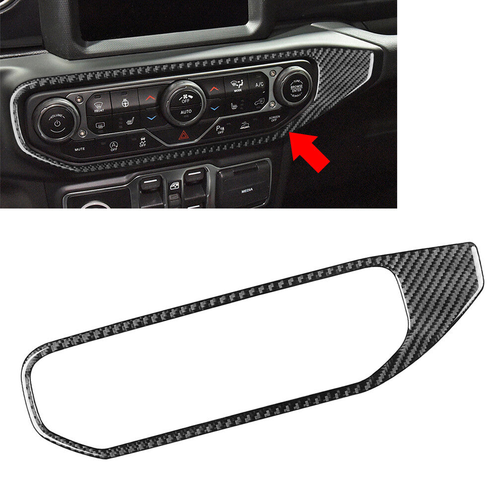 AC Climate Control Cover Trim for Jeep for Wrangler JL JLU 4XE Gladiator JT Black