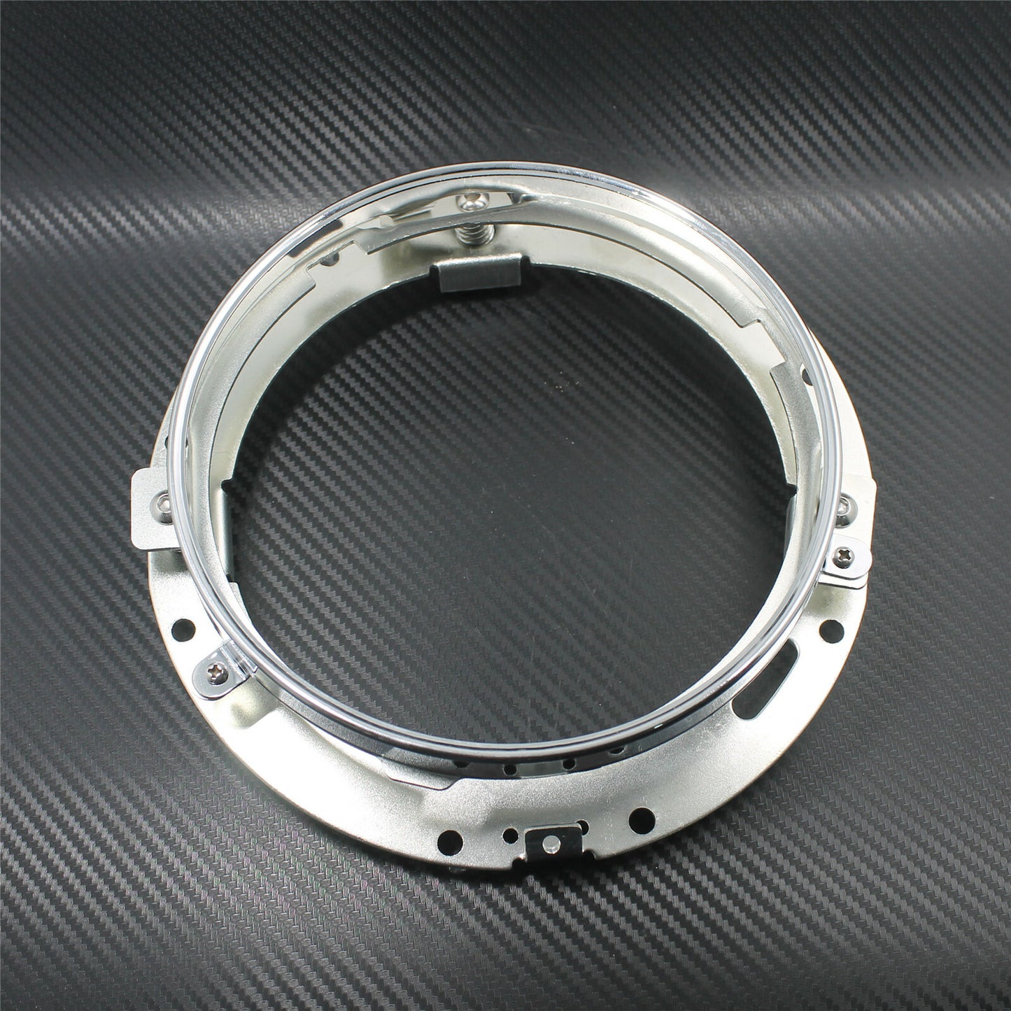 7 inch Chrome Round Headlight Ring Mounting Bracket Q