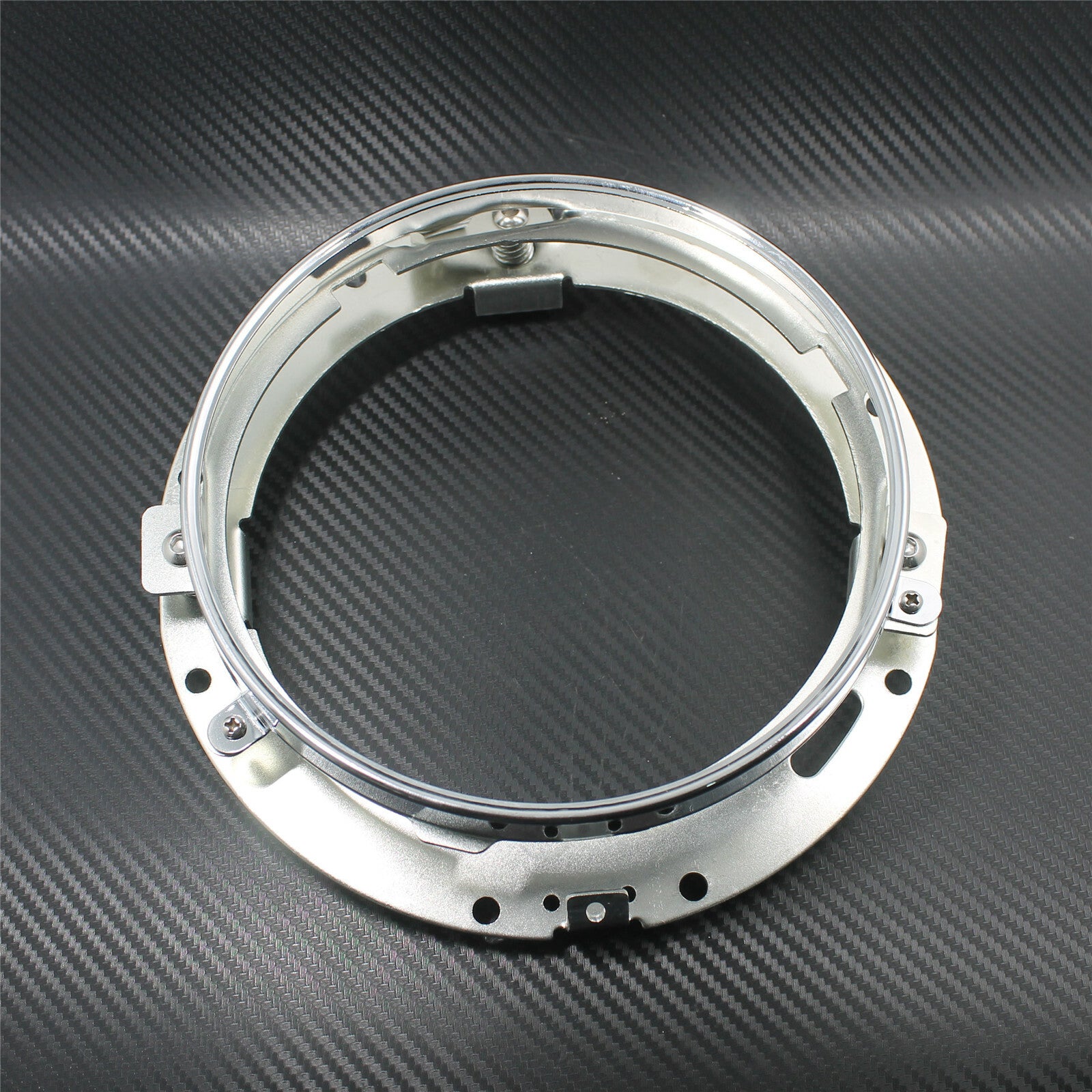 7 inch Chrome Round Headlight Ring Mounting Bracket Q