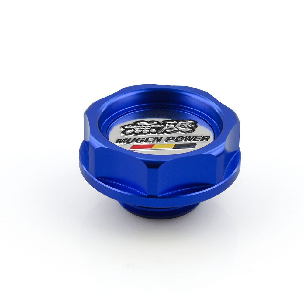 JDM Blue Engine Oil Filler Cap + Radiator Cap + Battery Tie Down for Honda Q